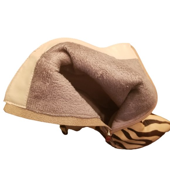 EUC | Women | Stiletto Ankle Booties | Zebra Animal Print | Calf Hair | Size: 10 - Picture 10 of 16